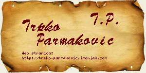 Trpko Parmaković vizit kartica